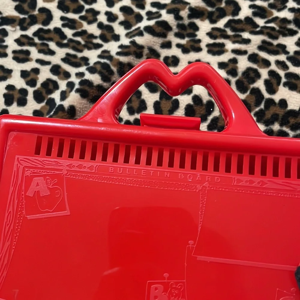 Vintage 1988 MCDONALDS Happy Meal Toy ❤️ On The Go Lunch Box Red Pencil Case 80s